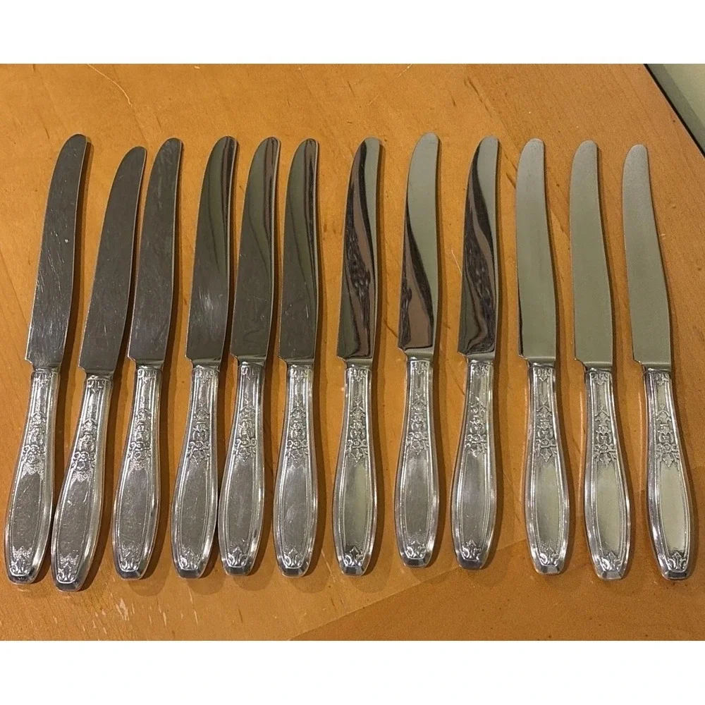 Vintage Lot of 12 1847 Rogers Bros Ambassador 1919 Knives 9-1/4